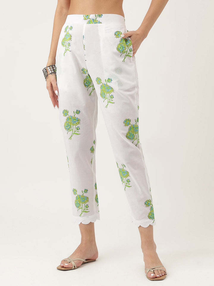 Green-Cotton-Handblock-Floral-Printed-3-Piece-Kurta-Set