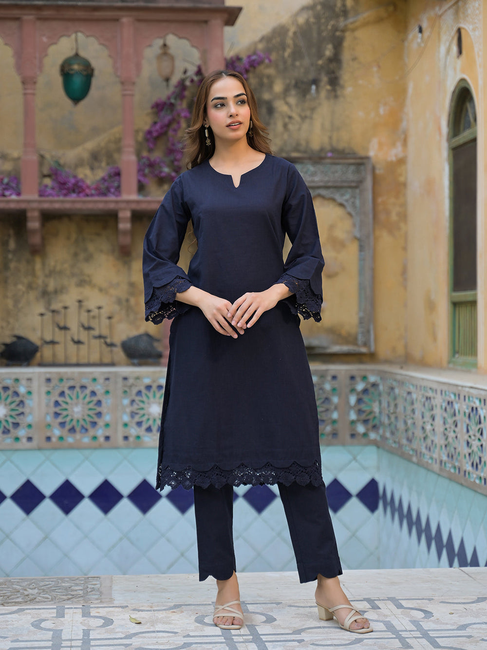 Navy-Blue-Cotton-Straight-Fit-2-Piece-Kurta-Set