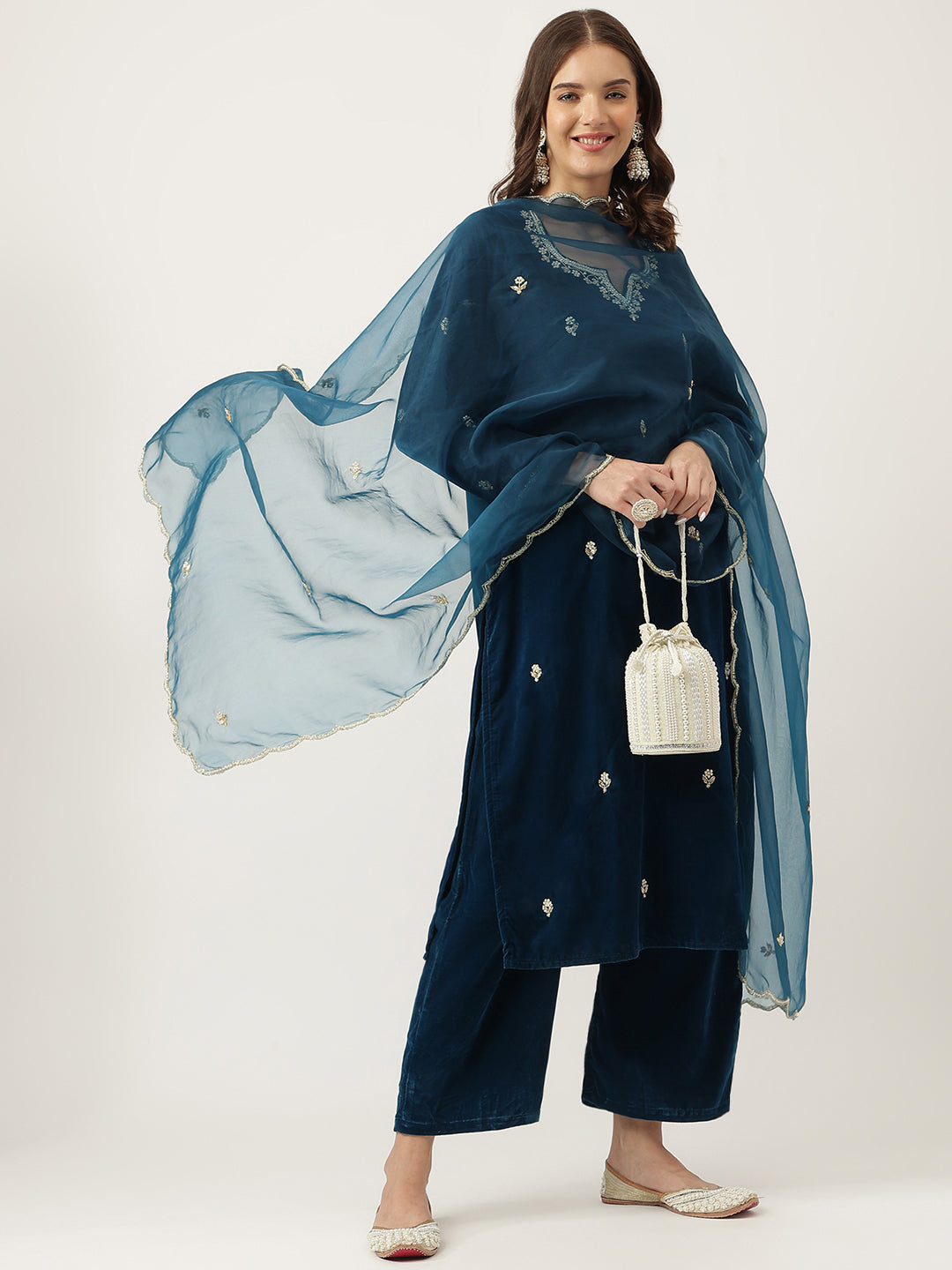 Rayol-Blue-Velvet-Hand-Embroidered-Straight-3-Piece-Kurta-Set