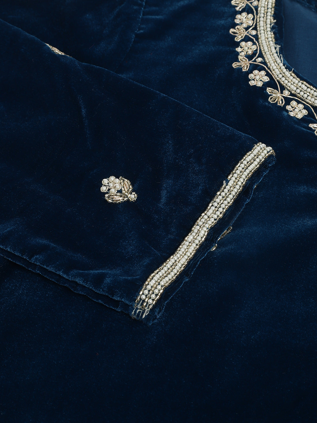 Rayol-Blue-Velvet-Hand-Embroidered-Straight-3-Piece-Kurta-Set