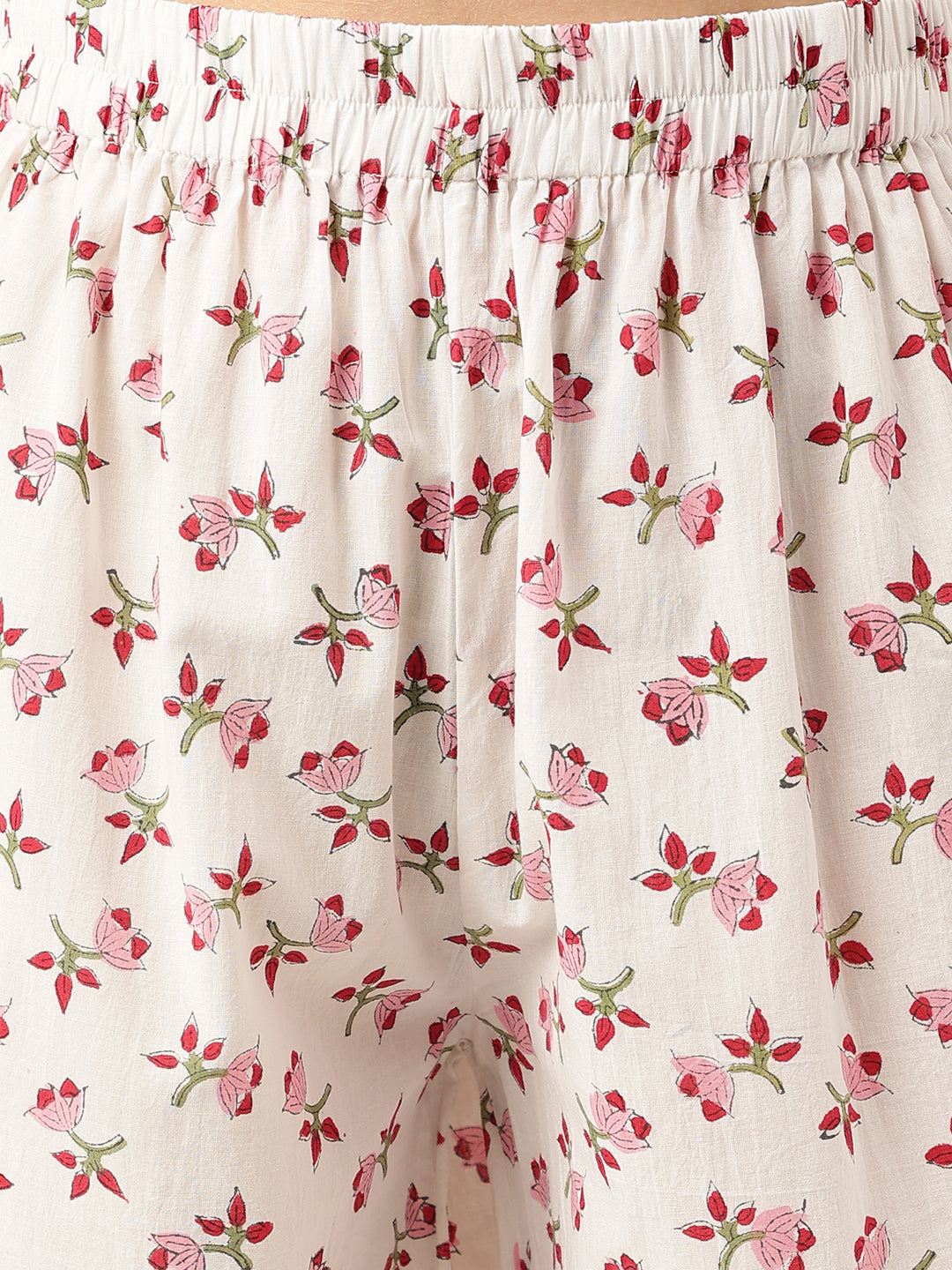 Maroon-Cotton-Handblock-Floral-Printed-3-Piece-Kurta-Set
