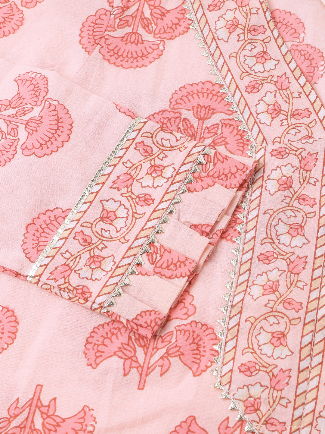 Pink-Cotton-Floral-Print-3-Piece-Kurta-Set
