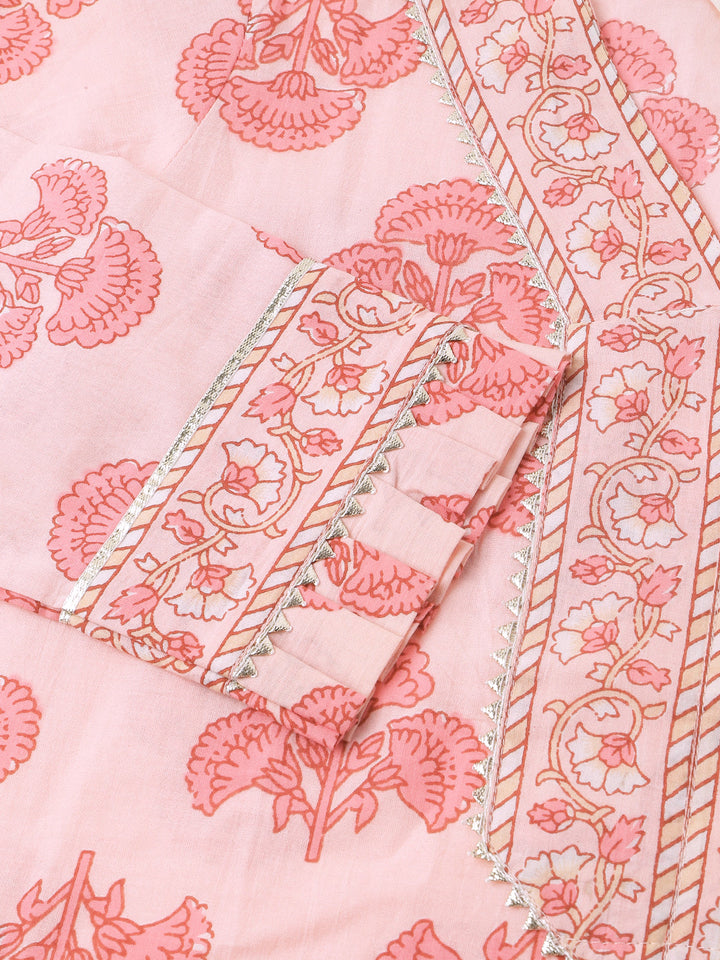 Pink-Cotton-Floral-Print-3-Piece-Kurta-Set