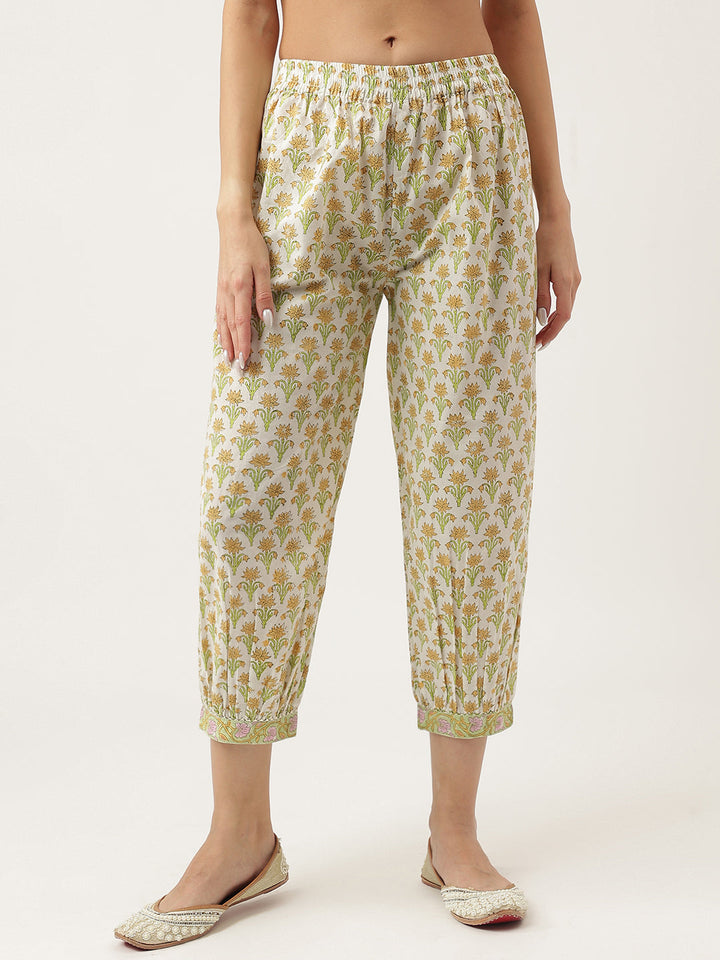 Green-Cotton-Floral-Printed-Straight-3-Piece-Kurta-Set