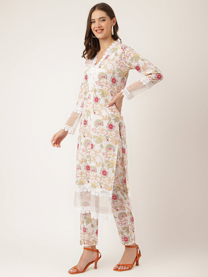White-Cotton-Hand-Block-Print-3-Piece-Kurta-Set