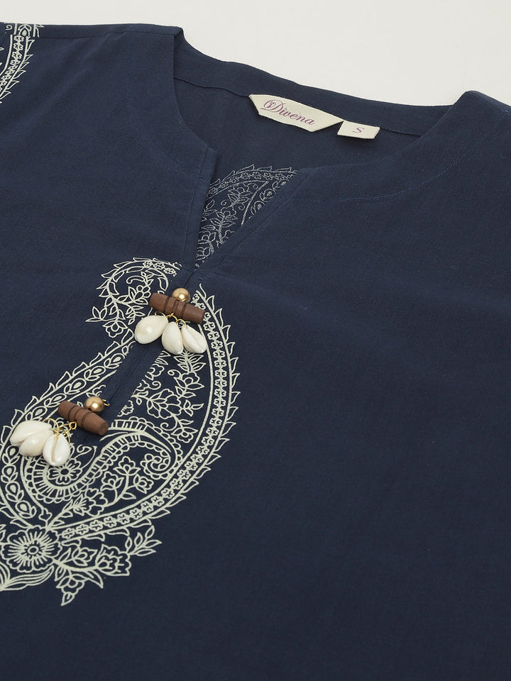 Navy-Cotton-Paisley-Print-Co-Ord-Set