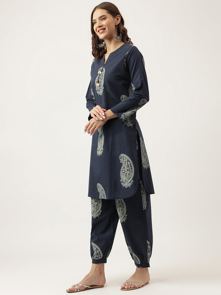 Navy-Cotton-Paisley-Print-Co-Ord-Set