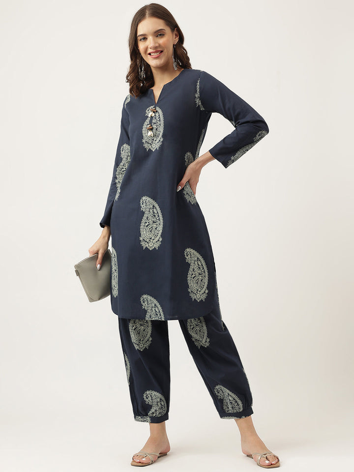 Navy-Cotton-Paisley-Print-Co-Ord-Set
