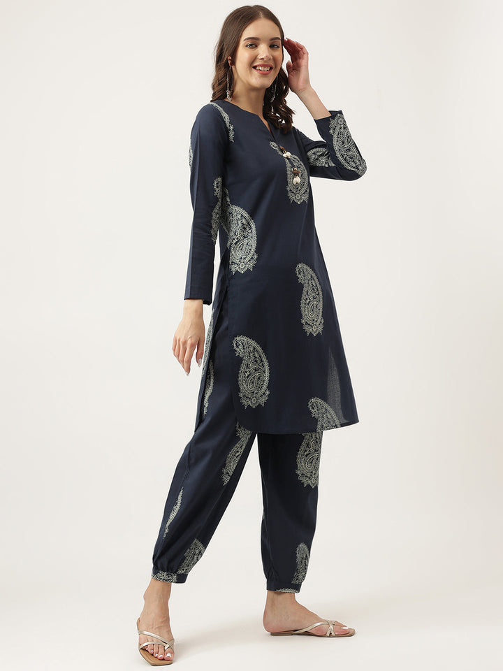 Navy-Cotton-Paisley-Print-Co-Ord-Set
