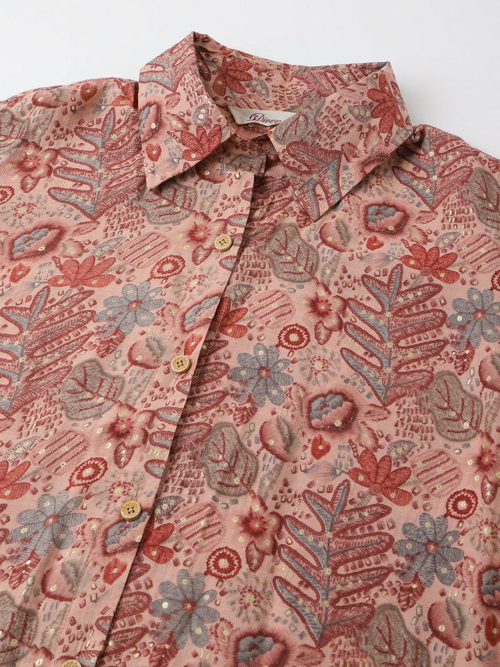 Purple-Chanderi-Foil-Printed-2-Piece-Kurta-Set