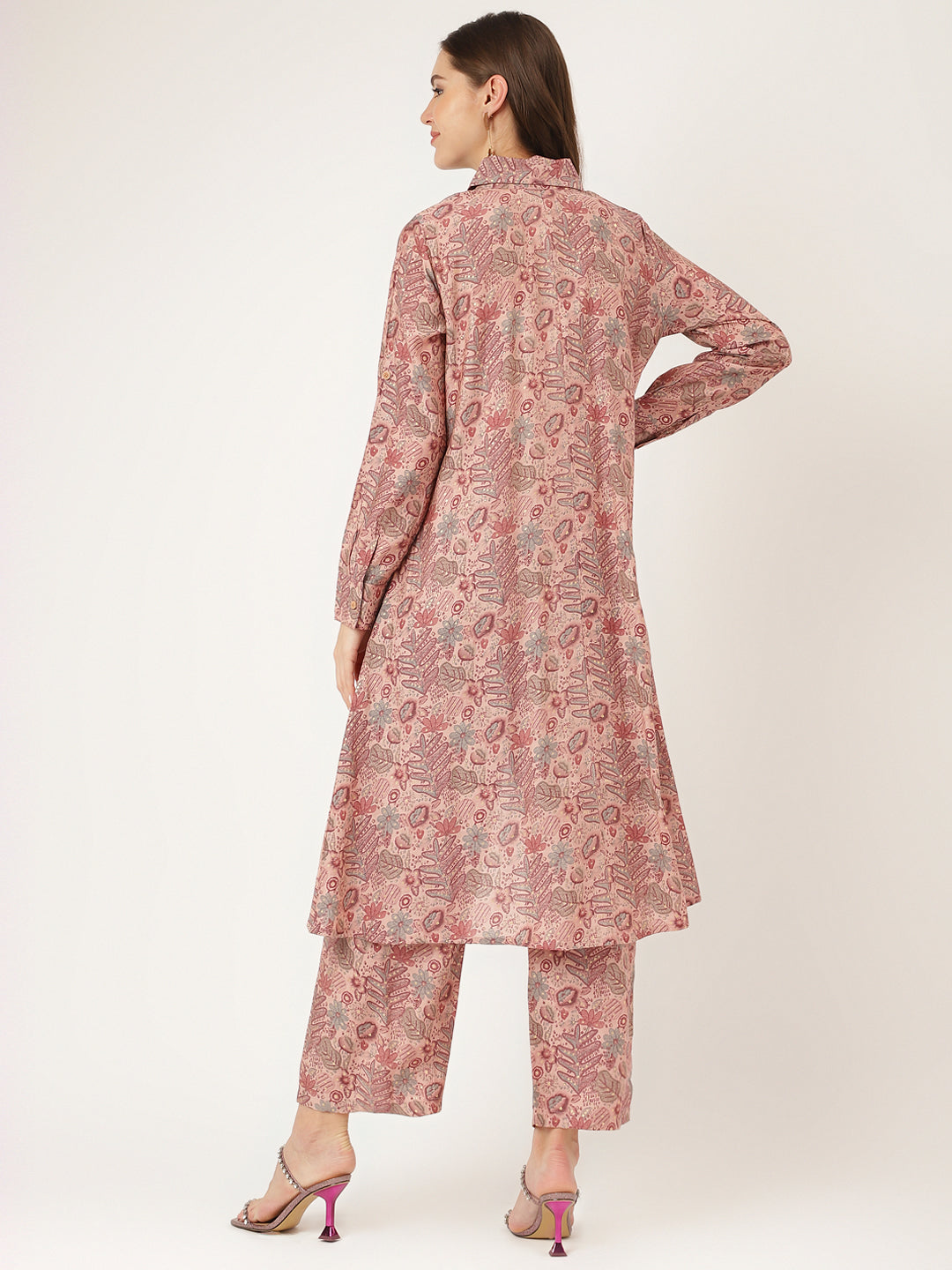 Purple-Chanderi-Foil-Printed-2-Piece-Kurta-Set