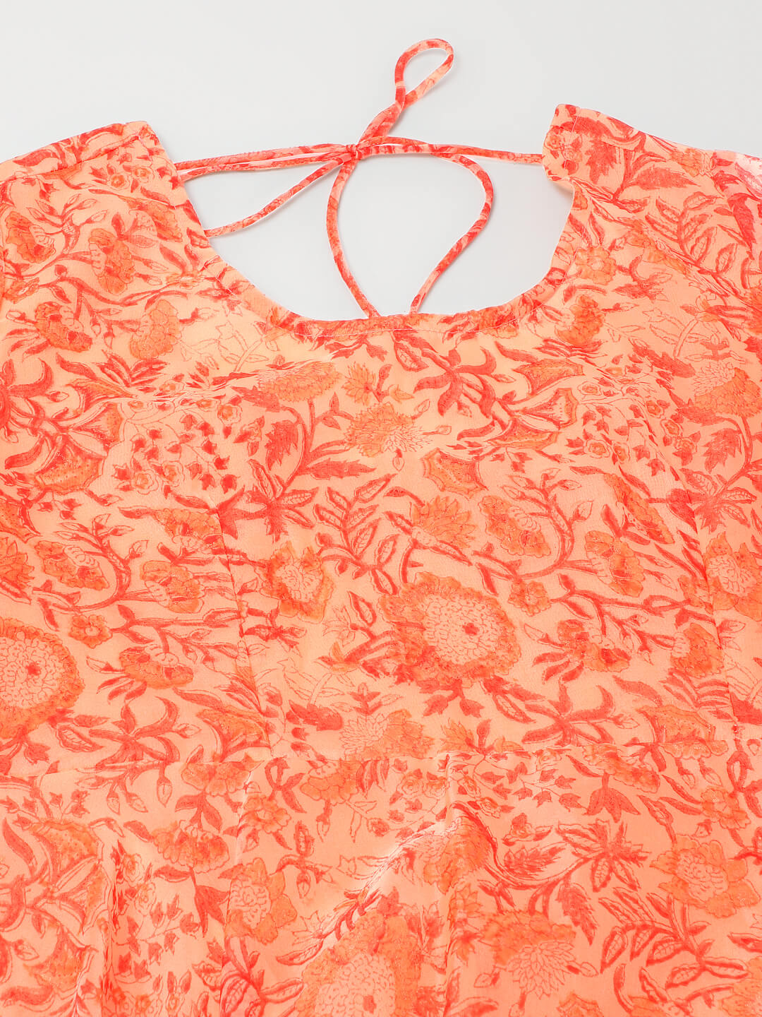 Orange-Organza-Floral-Print-3-Piece-Anarkali-Set