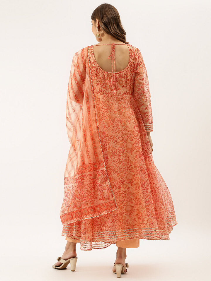 Orange-Organza-Floral-Print-3-Piece-Anarkali-Set