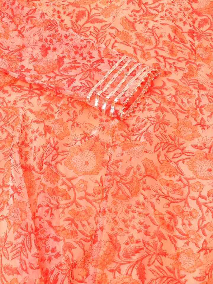 Orange-Organza-Floral-Print-3-Piece-Anarkali-Set
