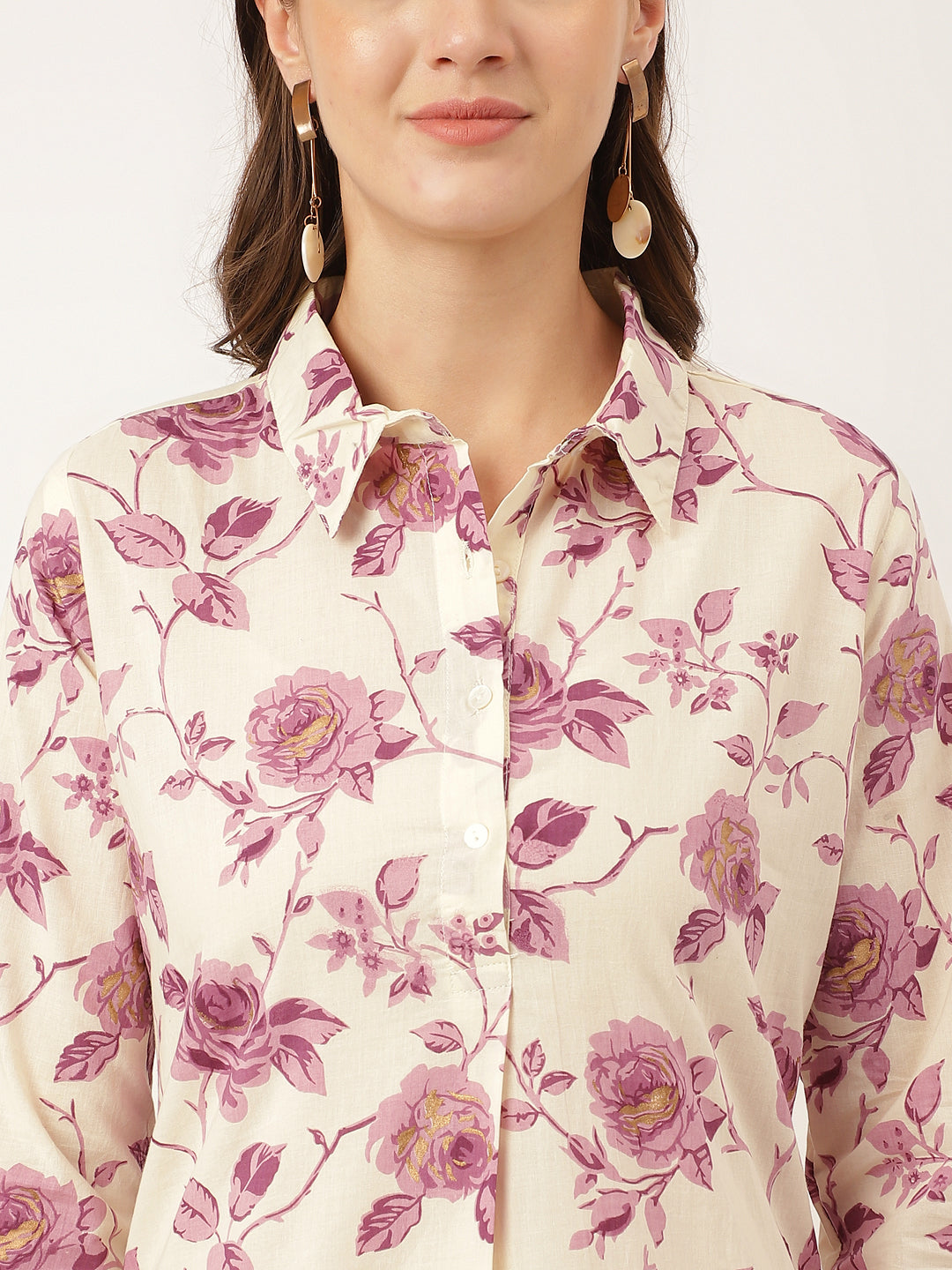 Purple-Cotton-Floral-Print-2-Piece-Kurta-Set