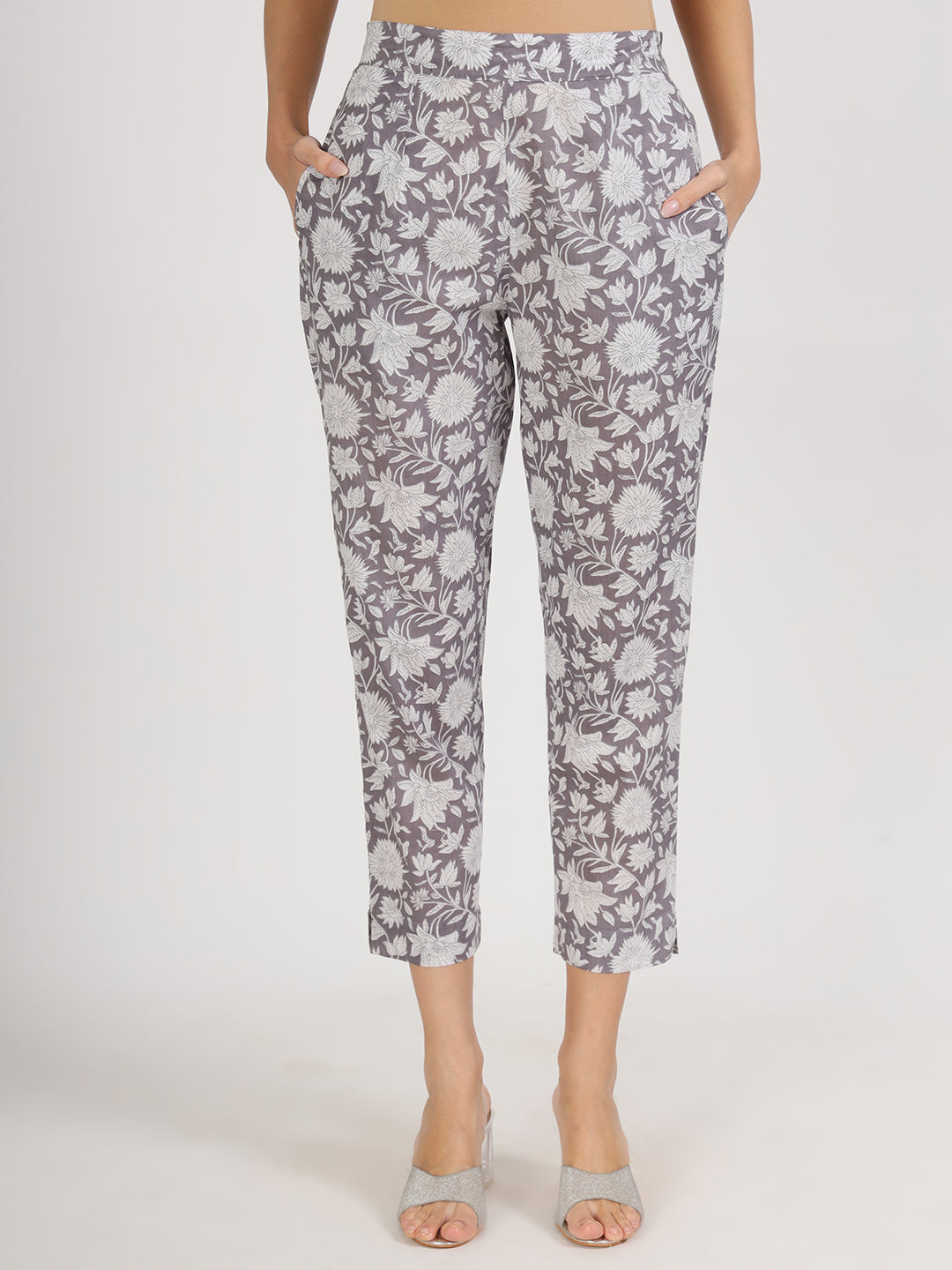Grey-Cotton-Floral-Printed-Co-Ord-Set