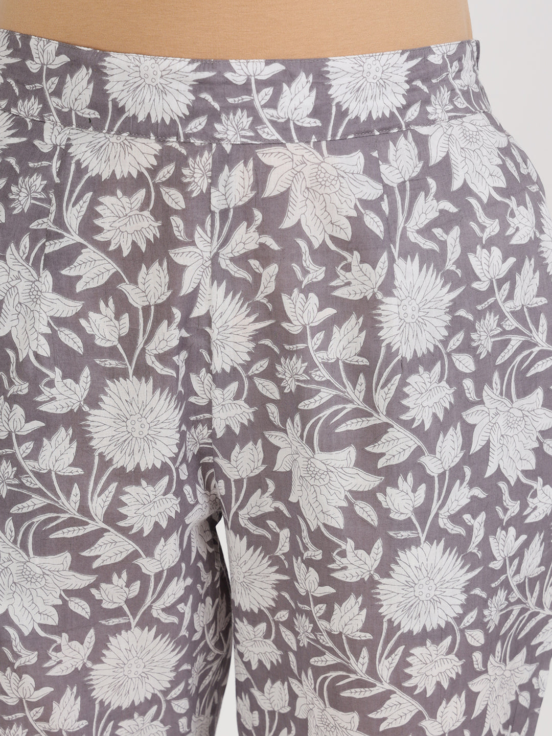 Grey-Cotton-Floral-Printed-Co-Ord-Set