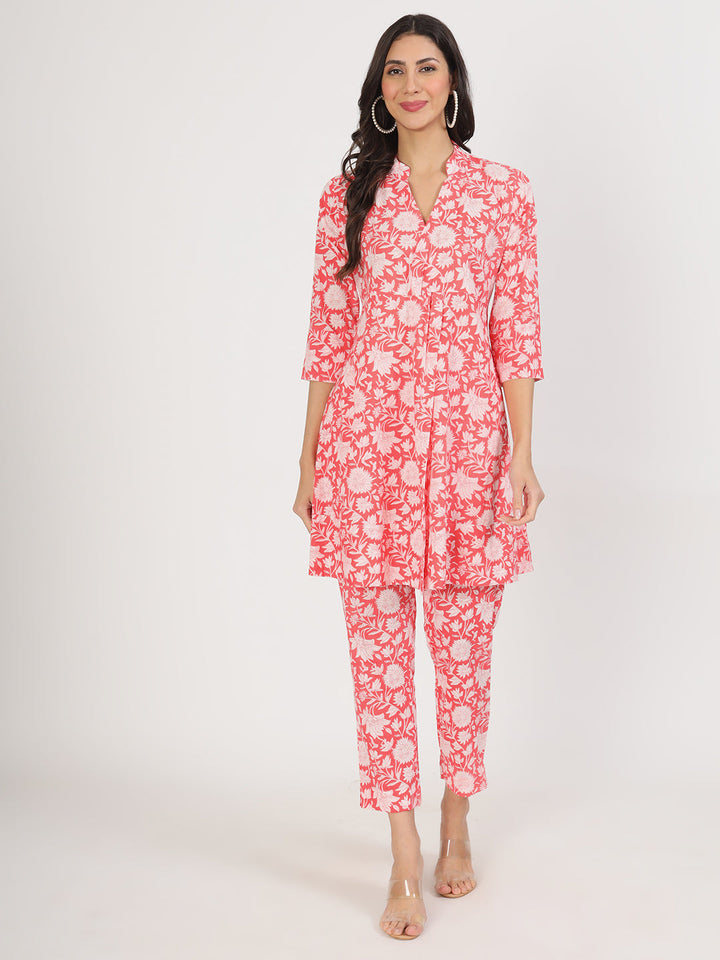 Pink-Cotton-Floral-Printed-Co-Ord-Set