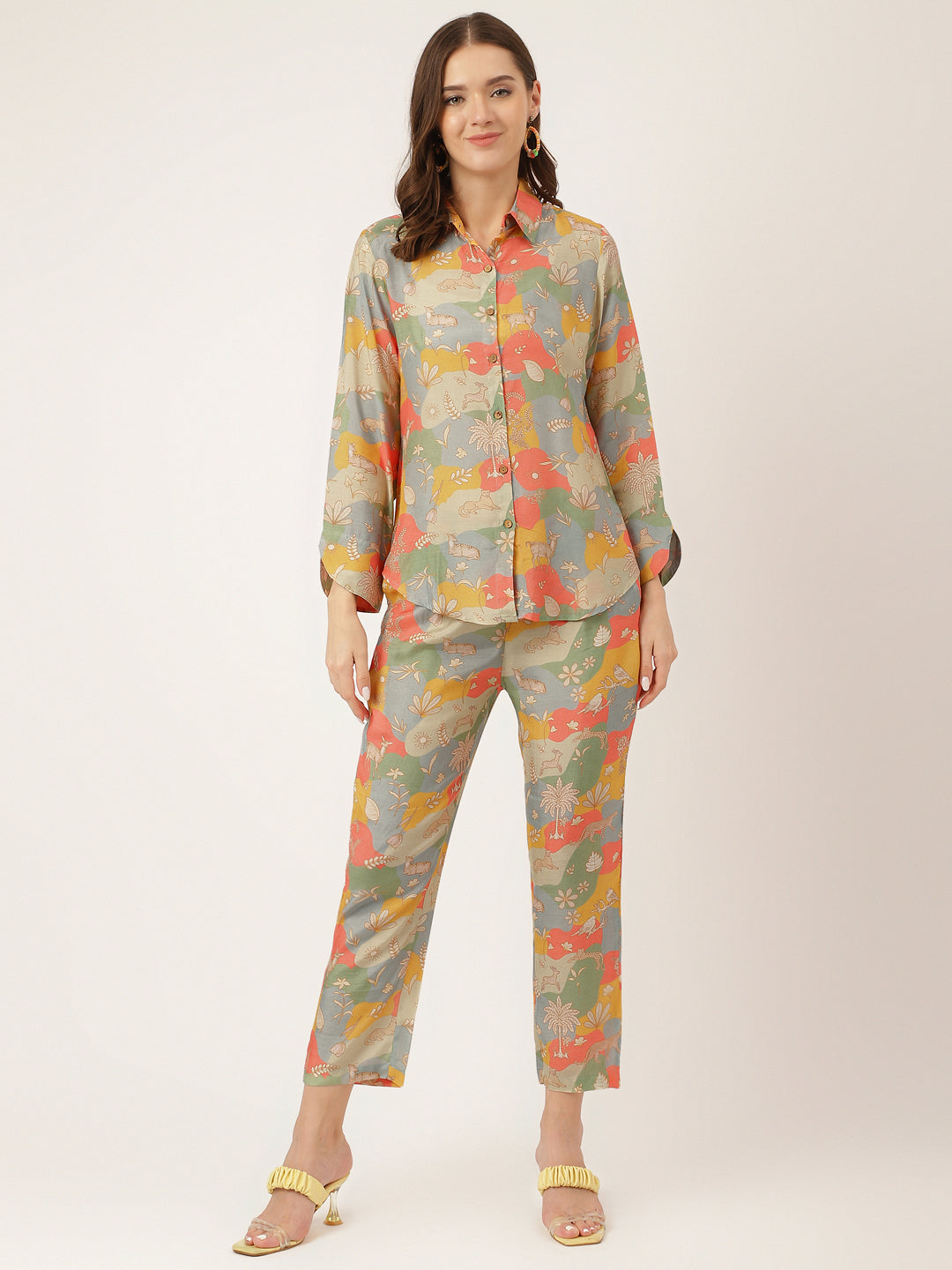 Multicolor-Muslin-Quirky-Print-2-Piece-Kurta-Set