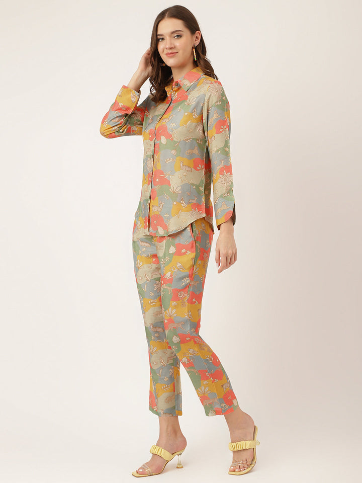 Multicolor-Muslin-Quirky-Print-2-Piece-Kurta-Set
