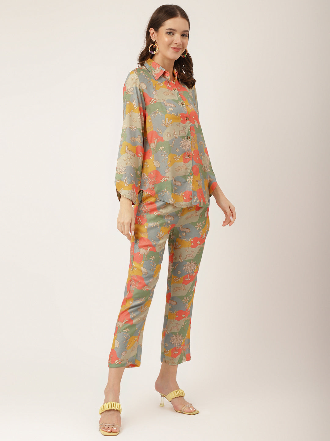Multicolor-Muslin-Quirky-Print-2-Piece-Kurta-Set