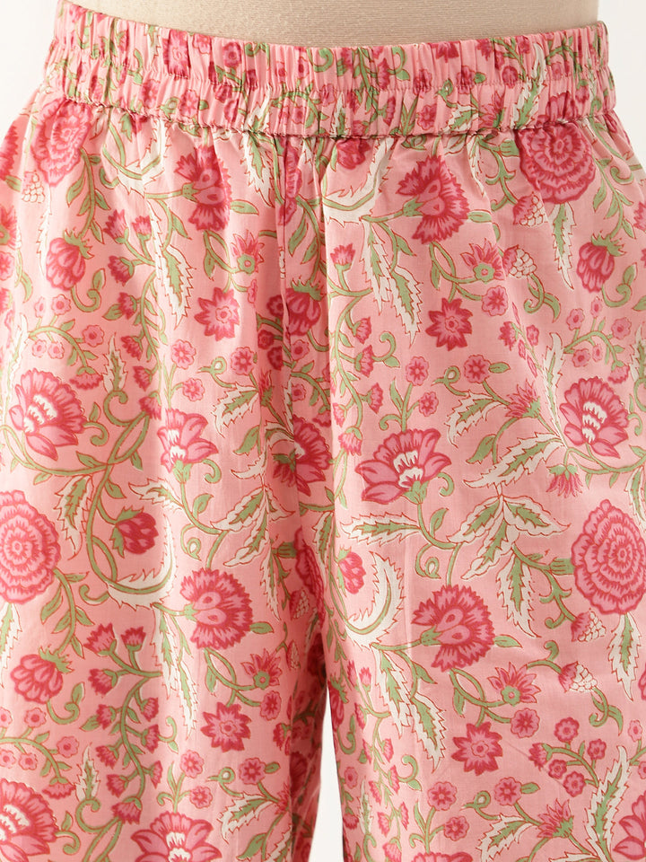 Pink-Cotton-Floral-Print-Co-Ord-Set