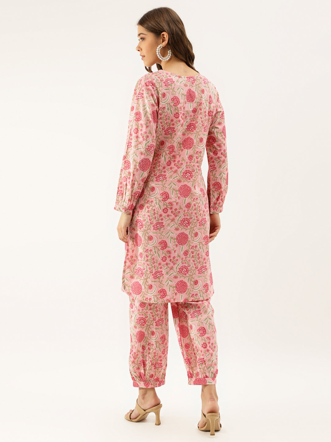 Pink-Cotton-Floral-Print-Co-Ord-Set