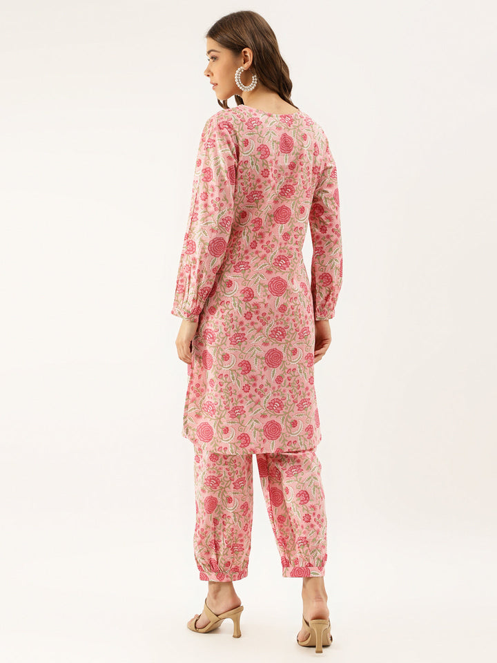 Pink-Cotton-Floral-Print-Co-Ord-Set