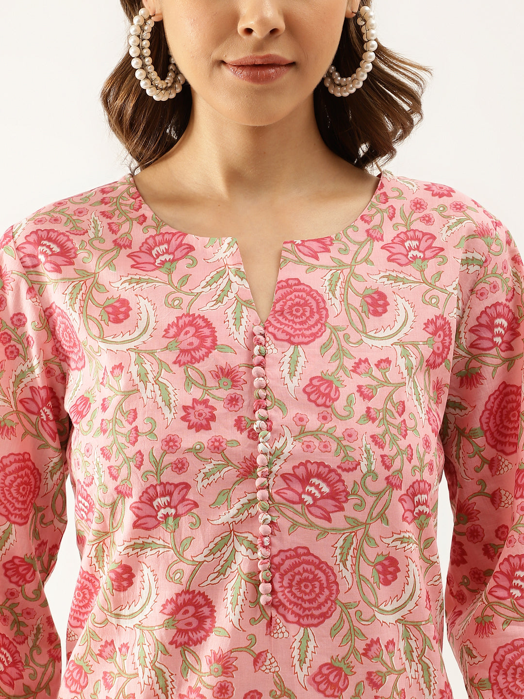 Pink-Cotton-Floral-Print-Co-Ord-Set