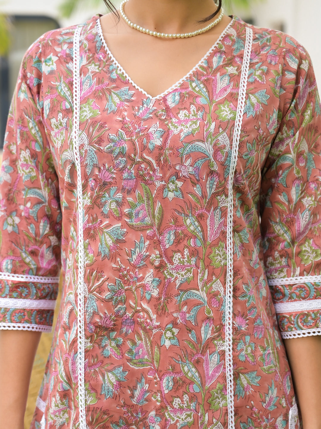 Maroon-Cotton-Floral-Print-Hand-Block-3-Piece-Kurta-Set