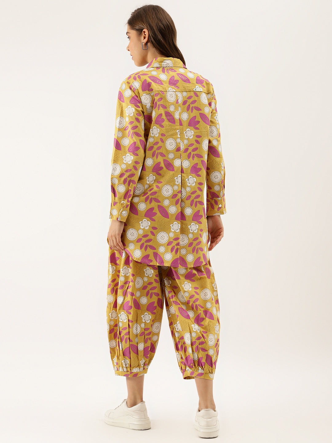 Mustard-Cotton-Floral-Print-Co-Ord-Set