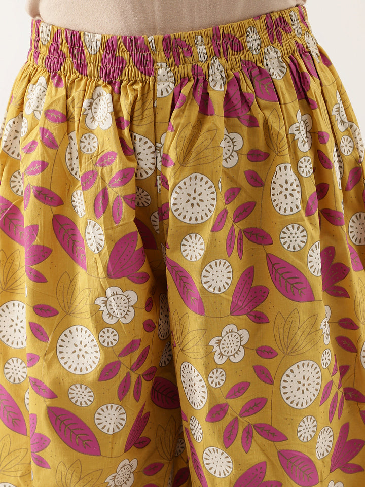 Mustard-Cotton-Floral-Print-Co-Ord-Set