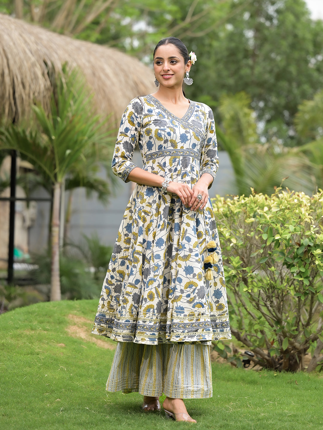 Off-White-Cotton-Floral-Print-2-Piece-Sharara-Set