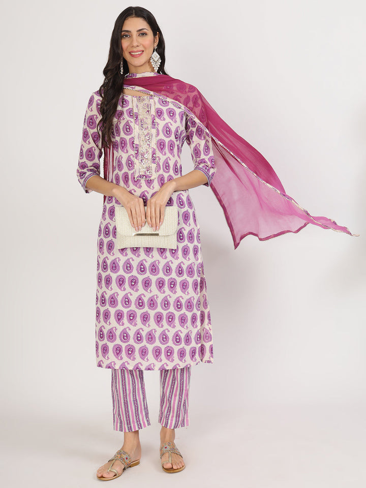 Purple-Cotton-Floral-Printed-Straight-3-Piece-Kurta-Set