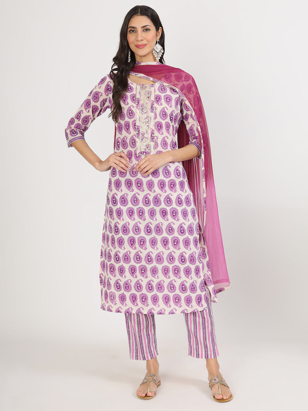 Purple-Cotton-Floral-Printed-Straight-3-Piece-Kurta-Set