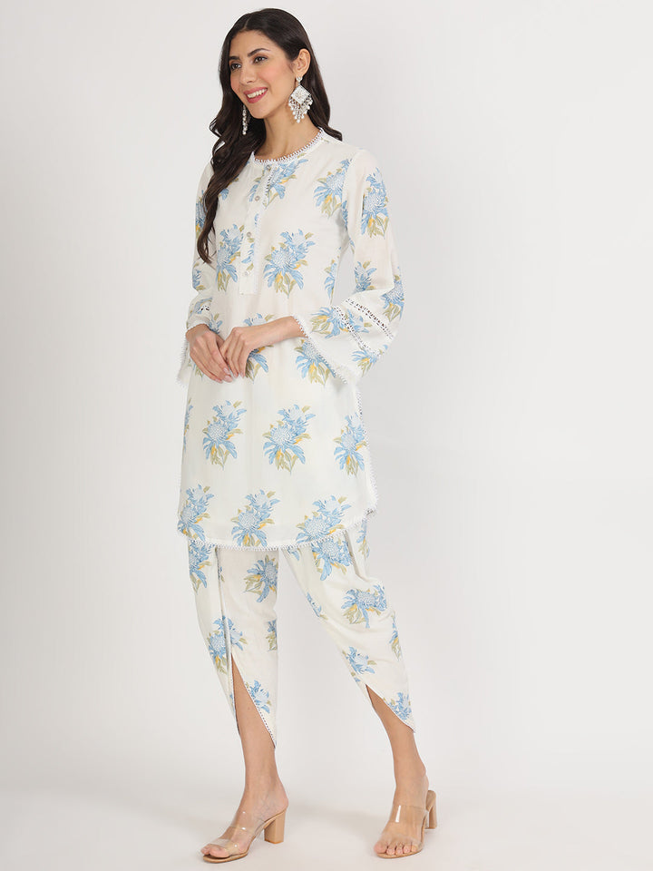 Off-White-Cotton-Floral-Print-Co-Ord-Set