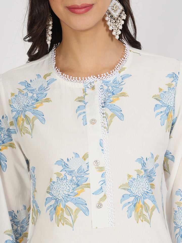 Off-White-Cotton-Floral-Print-Co-Ord-Set