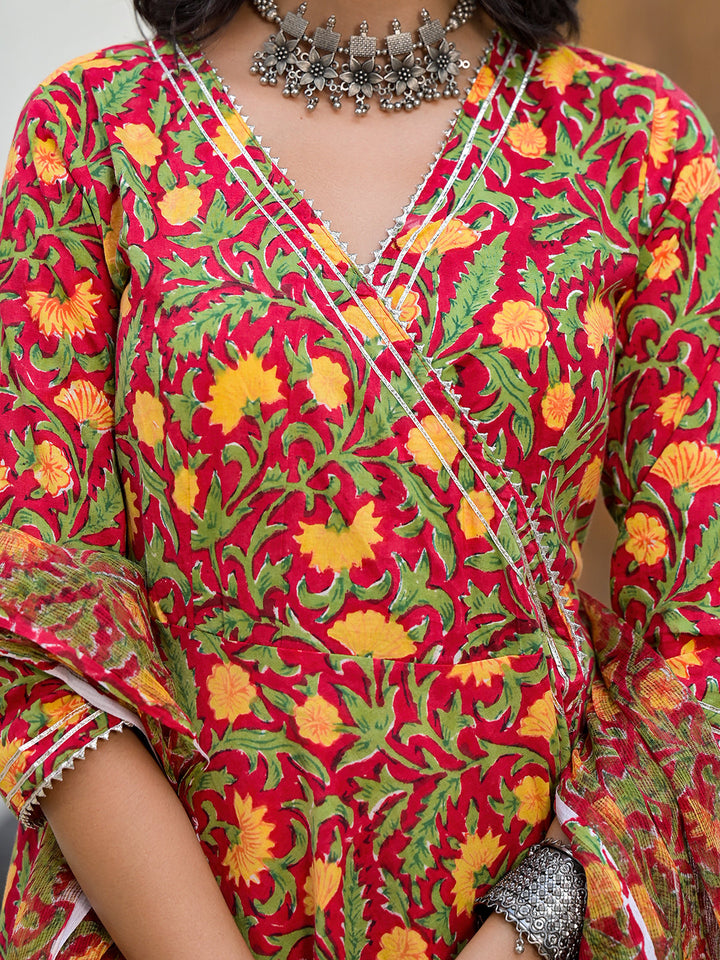 Maroon-Cotton-Floral-Printed-Angarkha-Sharara-Set