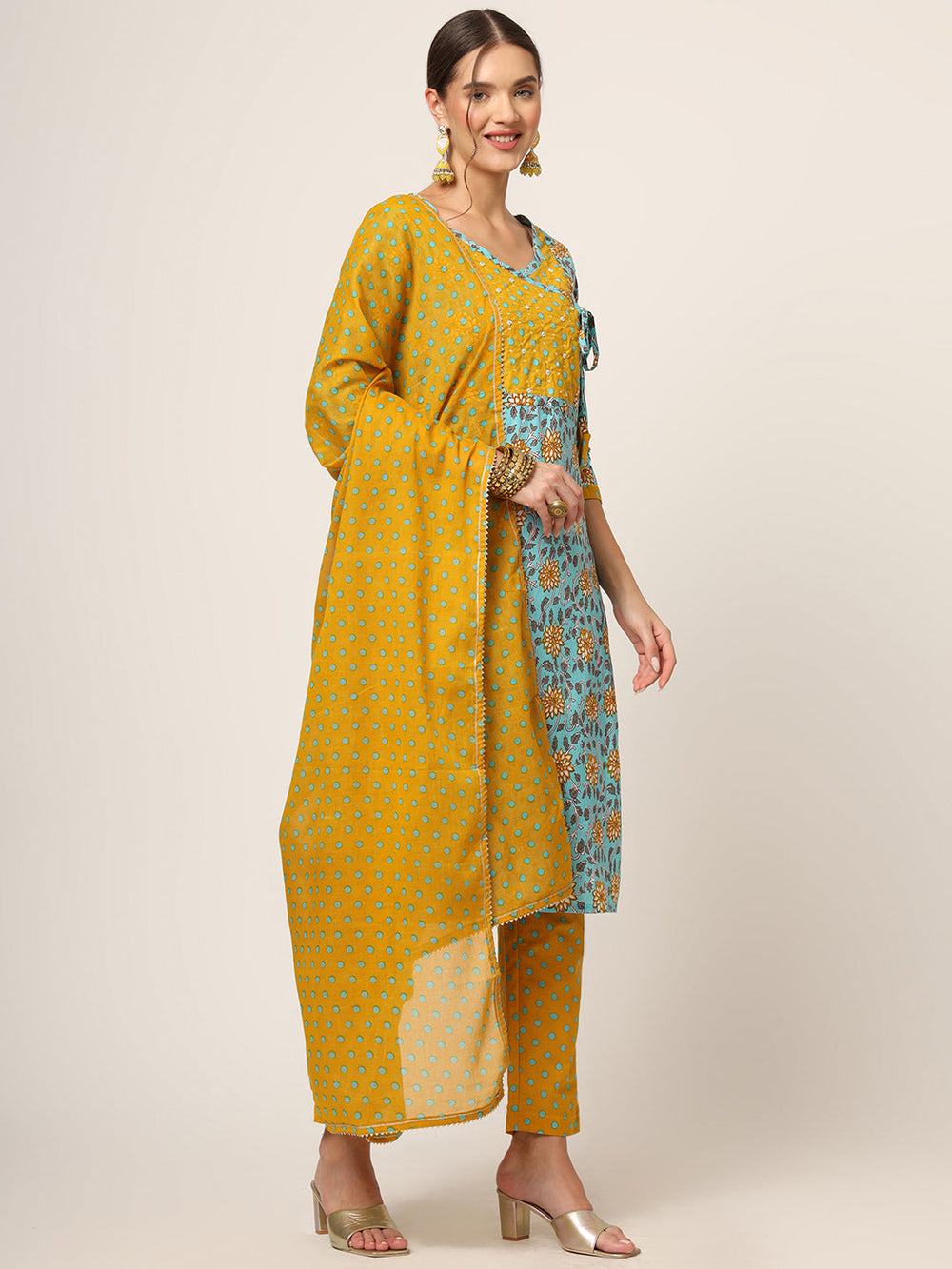 Blue-Cotton-Straight-Fit-3-Piece-Kurta-Set