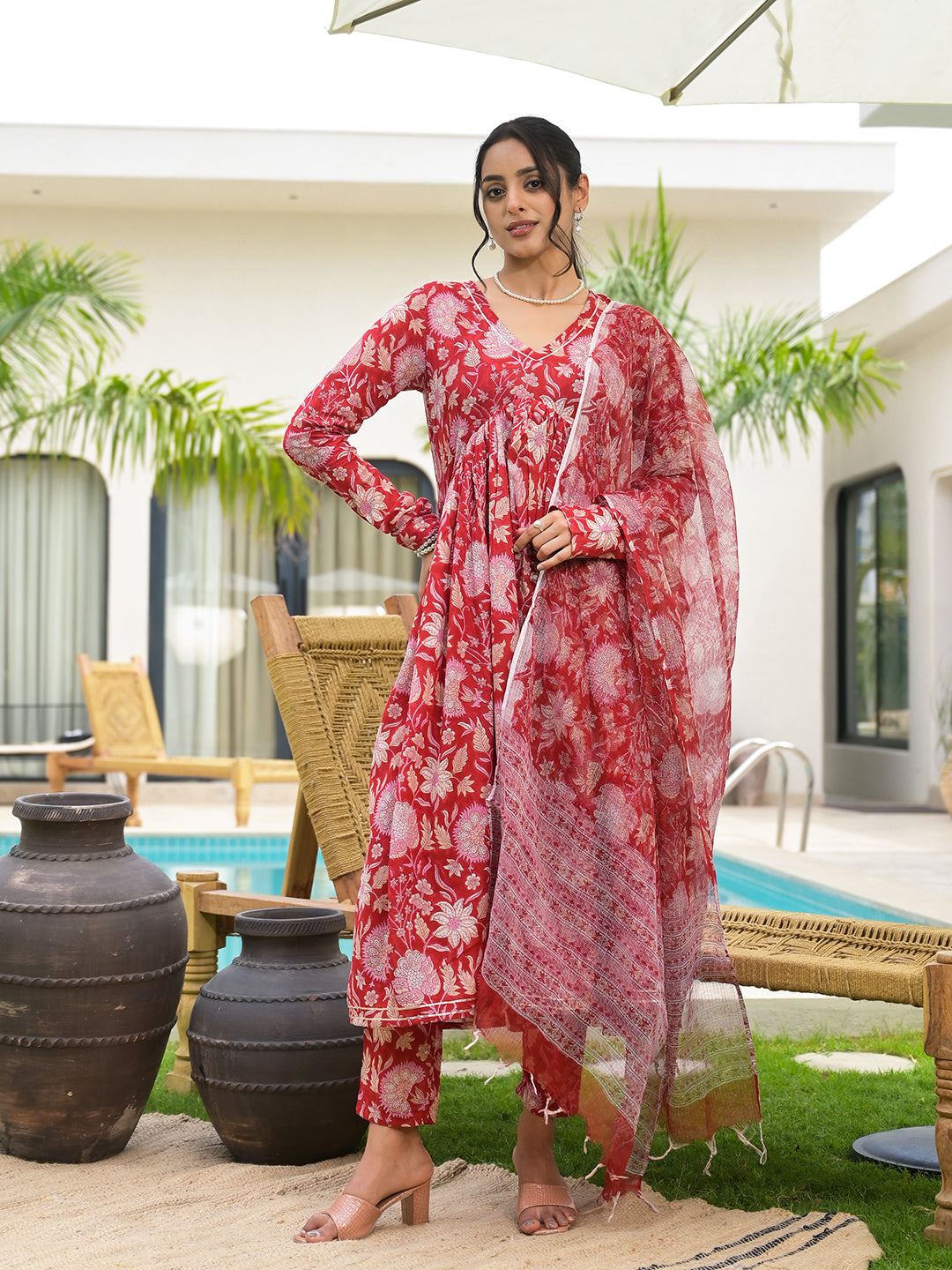 Red-Cotton-Floral-Printed-Alia-Cut-3-Piece-Kurta-Set