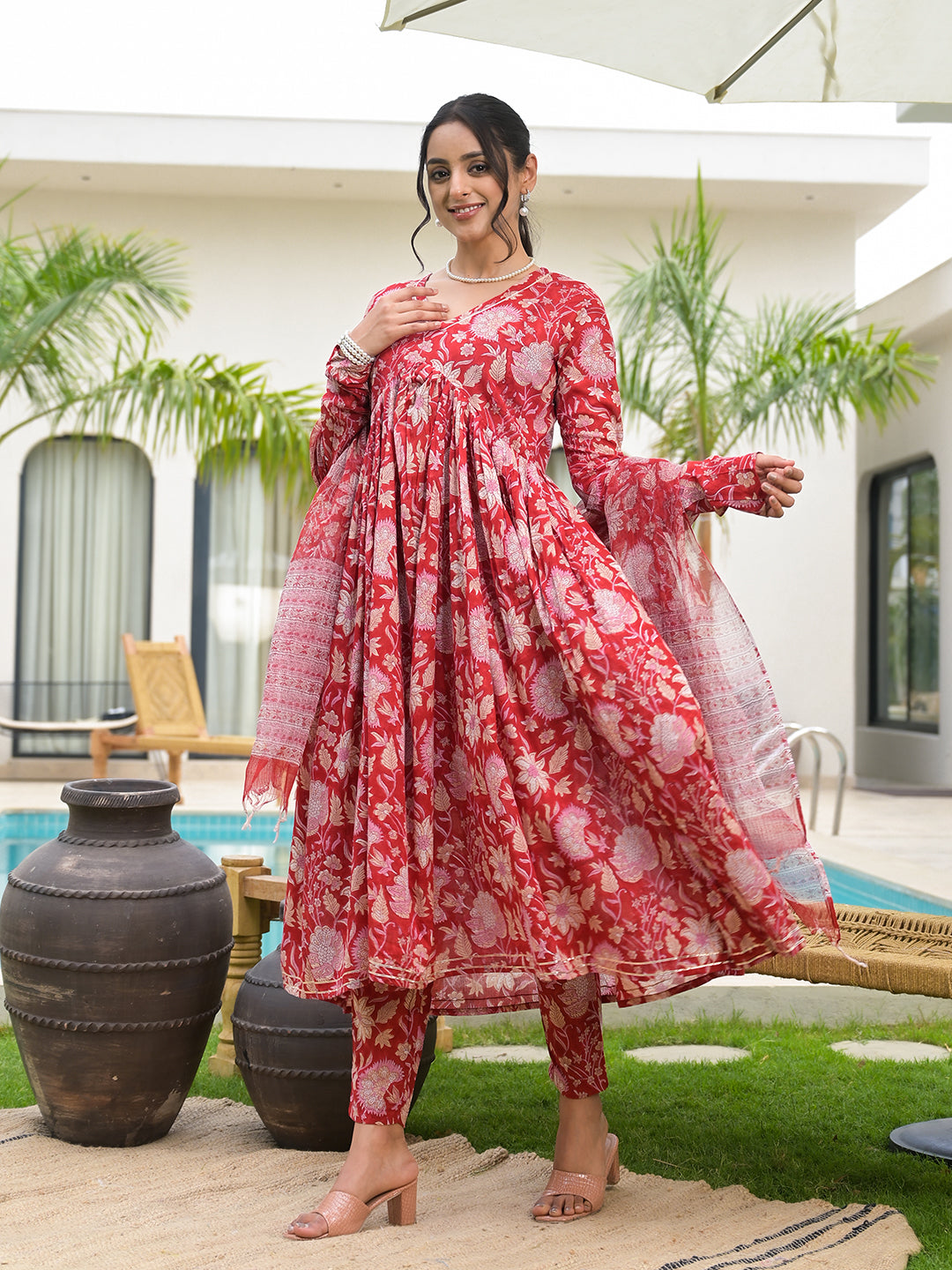 Red-Cotton-Floral-Printed-Alia-Cut-3-Piece-Kurta-Set