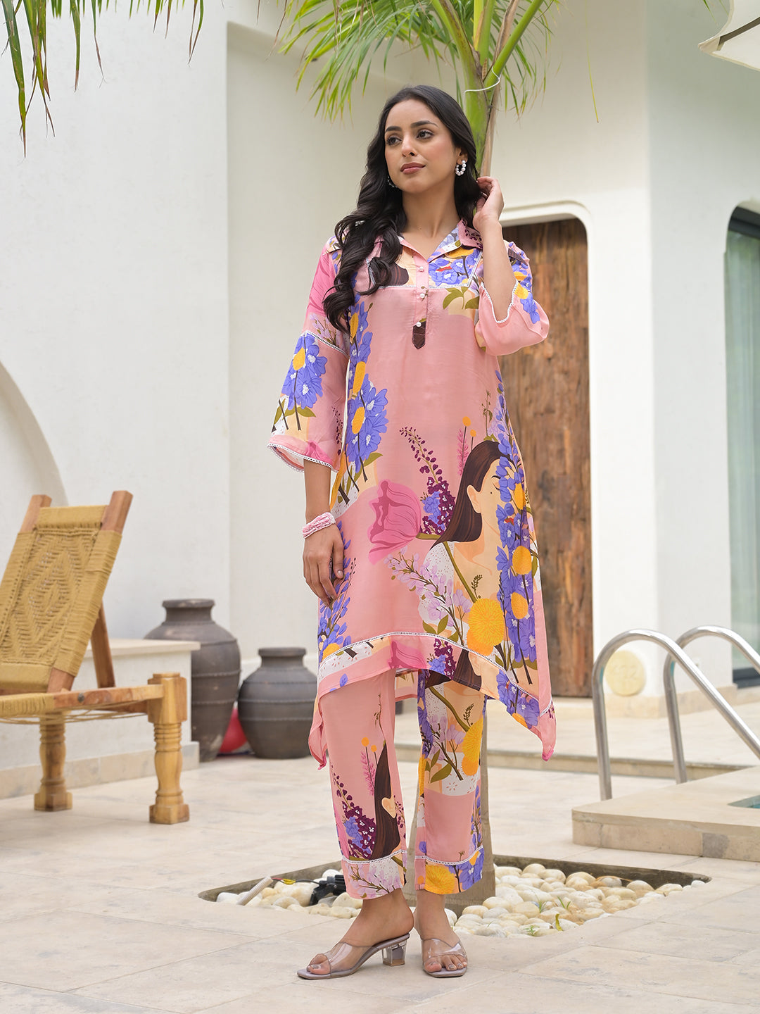 Pink-Muslin-Multi-Digital-Printed-Co-Ord-Set