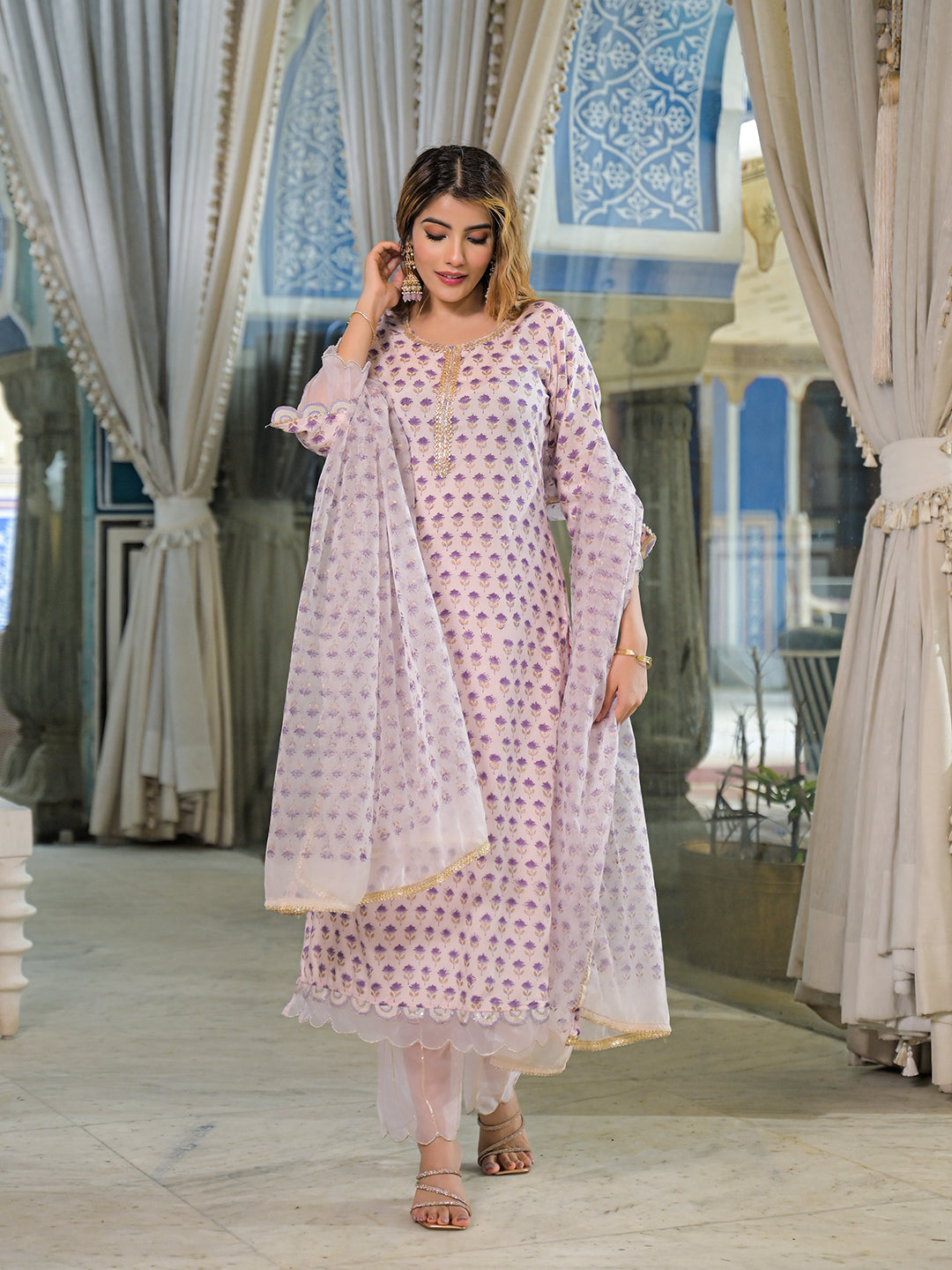 Purple-Silk-Blend-Muslin-Straight-3-Piece-Kurta-Set