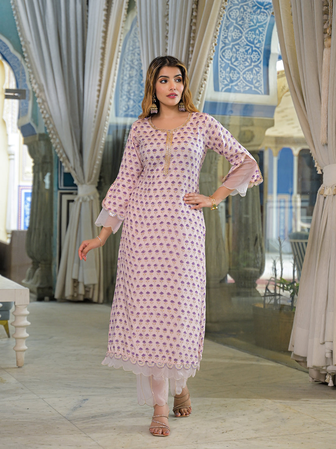 Purple-Silk-Blend-Muslin-Straight-3-Piece-Kurta-Set