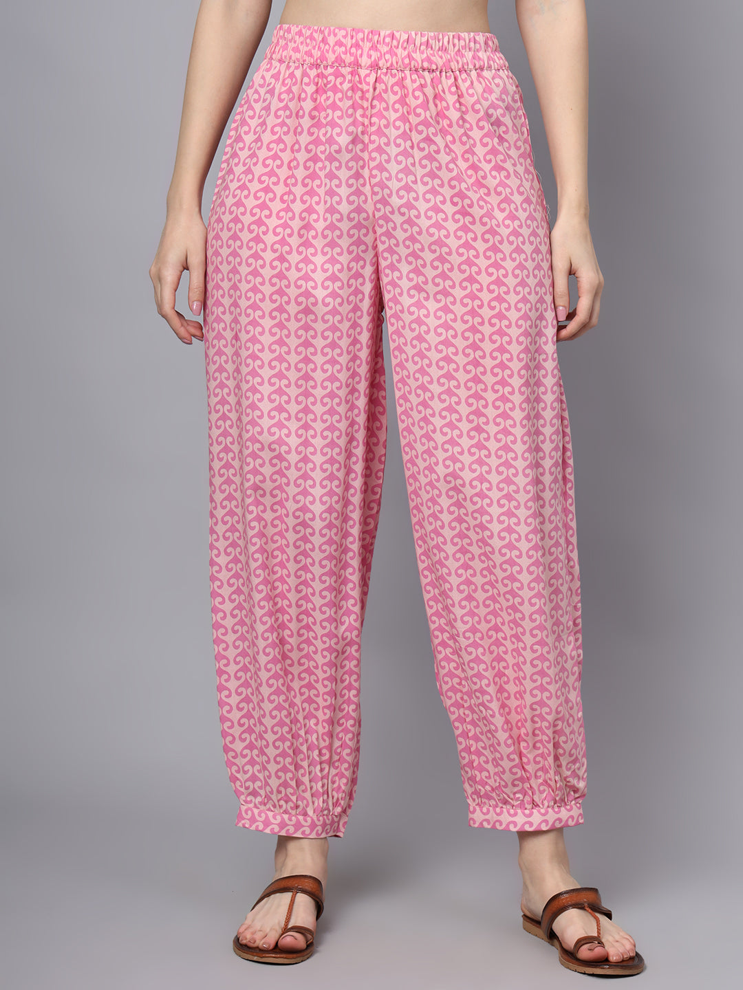 Pink-Rayon-Floral-Print-Fabric-Staright-Co-Ord-Set