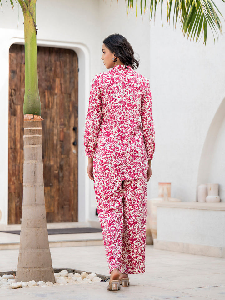 Red-Rayon-Floral-Printed-Co-Ord-Set