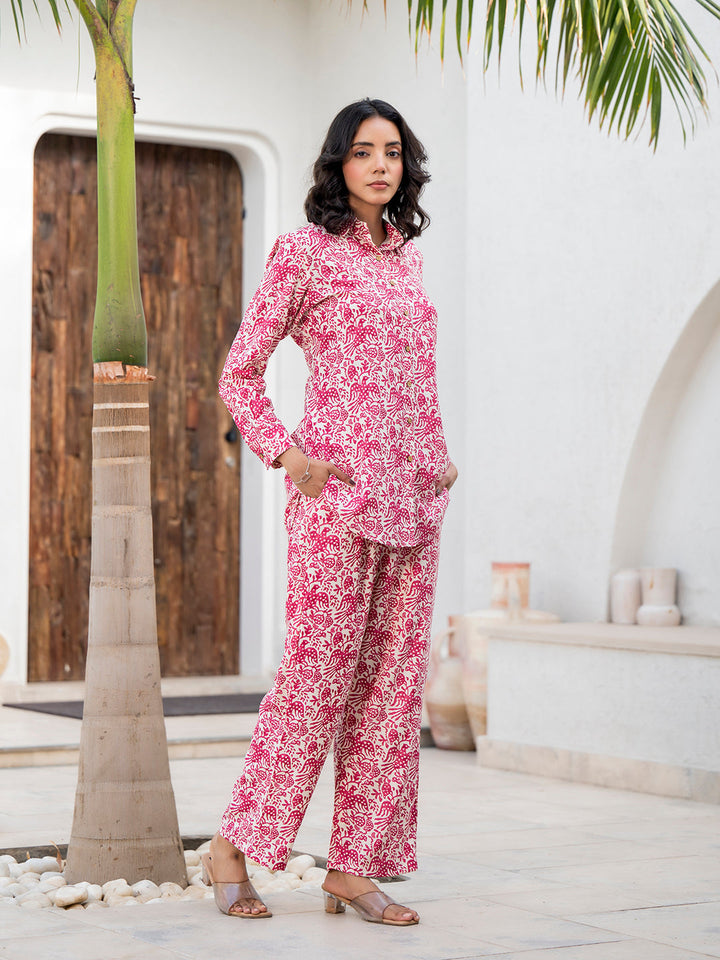 Red-Rayon-Floral-Printed-Co-Ord-Set