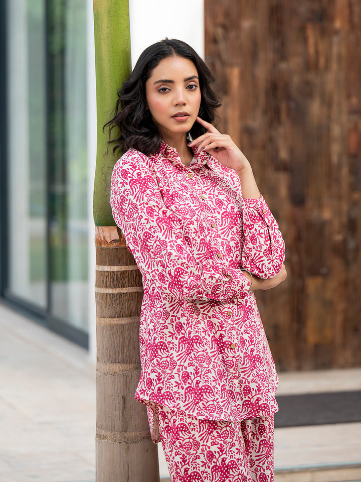 Red-Rayon-Floral-Printed-Co-Ord-Set