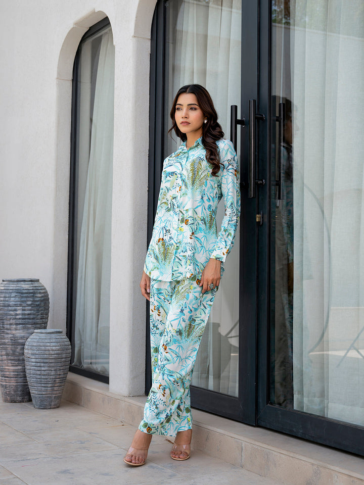 Sky-Blue-Rayon-Floral-Printed-Co-Ord-Set