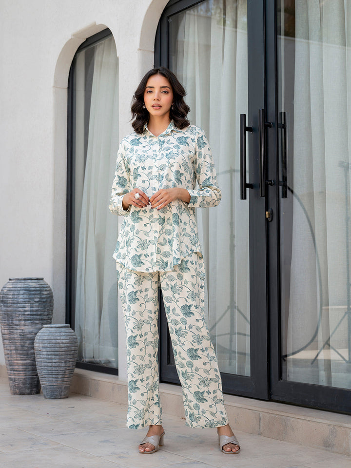 White-&-Green-Rayon-Floral-Printed-Co-Ord-Set
